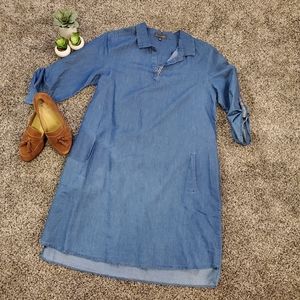 NWT Luxology Light Blue Denim Dress. Sz 16
